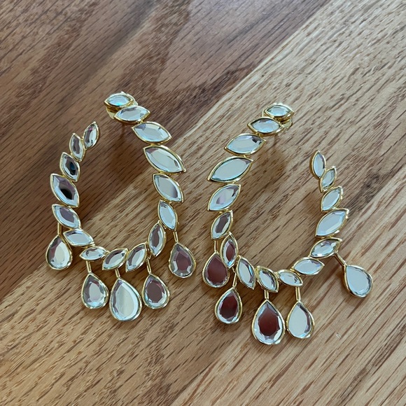 Dangle earrings mirror earrings statement